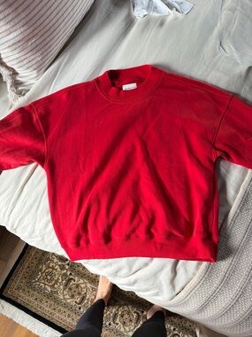 Abercrombie & Fitch Vibrant Red Pullover Sweatshirt